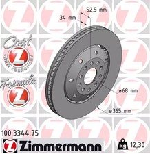 Disque de frein (à l'unité) ZIMMERMANN 100.3344.75 AUDI A6 4.2 RS6 quattro