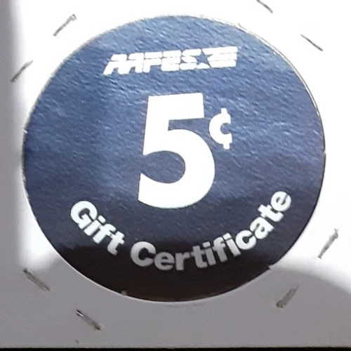 2nd  Print  2C5  5 cents AAFES  Pogs from 2003 printing Extra Fine - Image 2 of 2