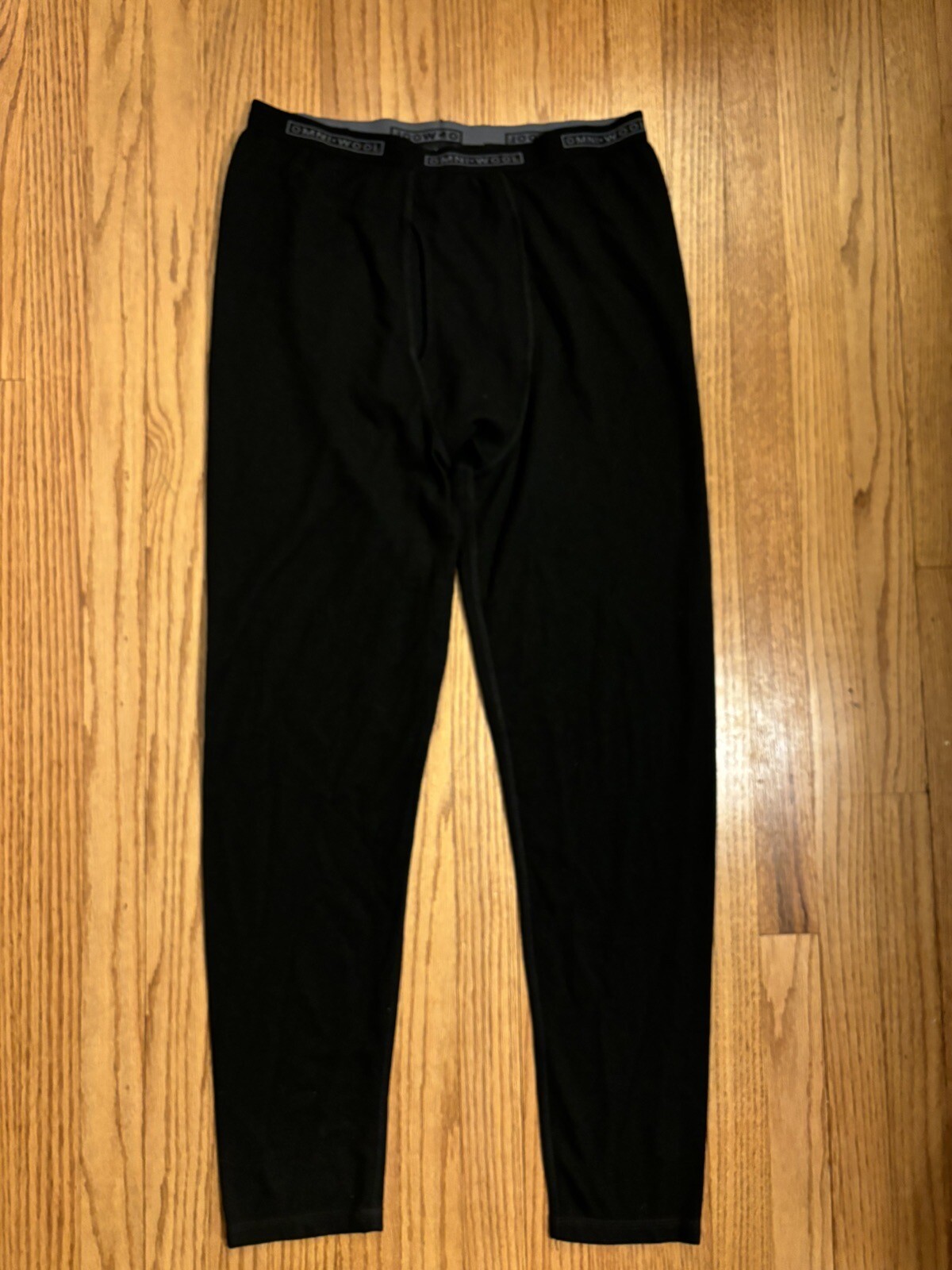 Omni Wool Pants Mens XXL Black Base Layer Wool Polyester Legging Hiking