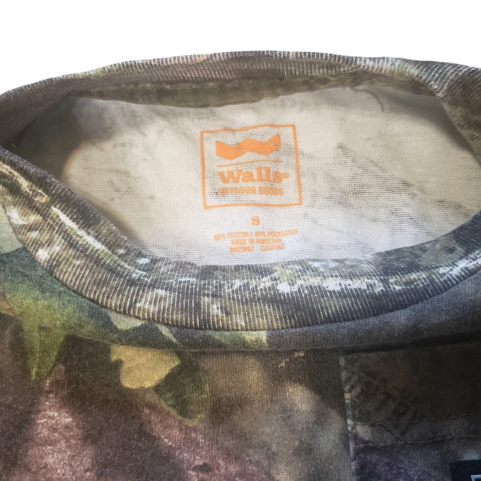 Walls Mossy Oak Camo Long Sleeve Hunting Shirt Unisex Kids Youth Size Small  - Image 4 of 4