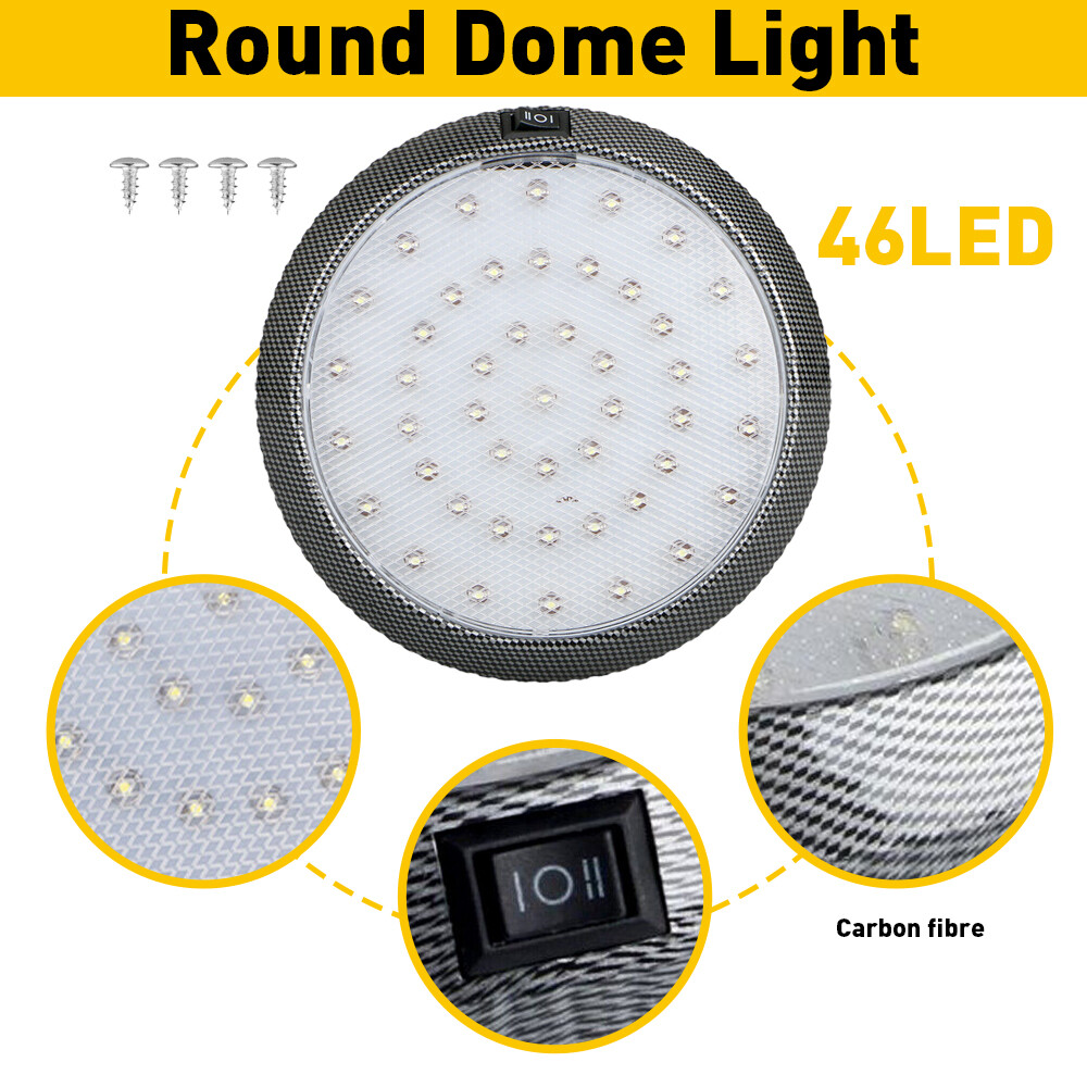 46-LED Car Vehicle Interior Indoor Dome Roof Ceiling Light White Lamp Universal