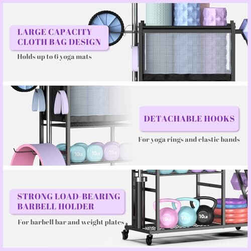 Mythinglogic Dumbbell Rack for Home Gym, Weight Rack for Dumbbells Hold up to 42 - Picture 3 of 6