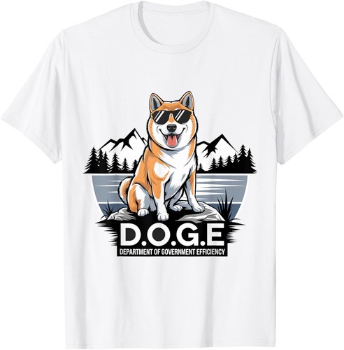 DOGE Department Of Government Efficiency Cute Shiba Inu Dog T-Shirt Hoodie