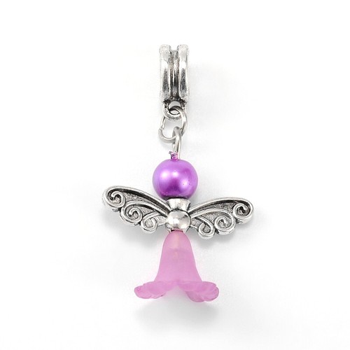 30 Stck. Legierung Europäisch Hänger Großloch Anhänger Charm Transparent Acryl Perle - Bild 3 von 3