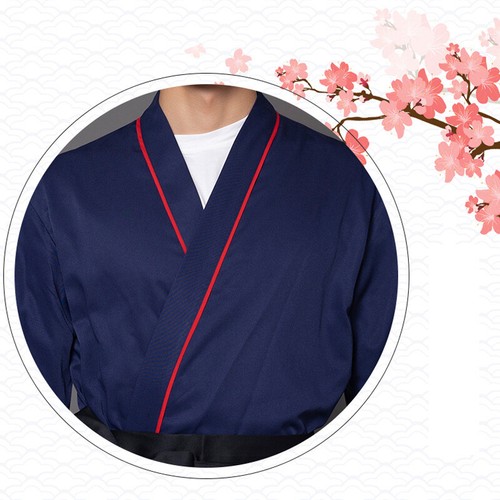 Uniforme de cocina japonesa unisex kimono manga mediana chef sushi restaurante - Imagen 12 de 17