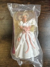 NIP 1992 Romantic Bride Barbie McDonald's Happy Meal Toy Mattel Style Hair VTG
