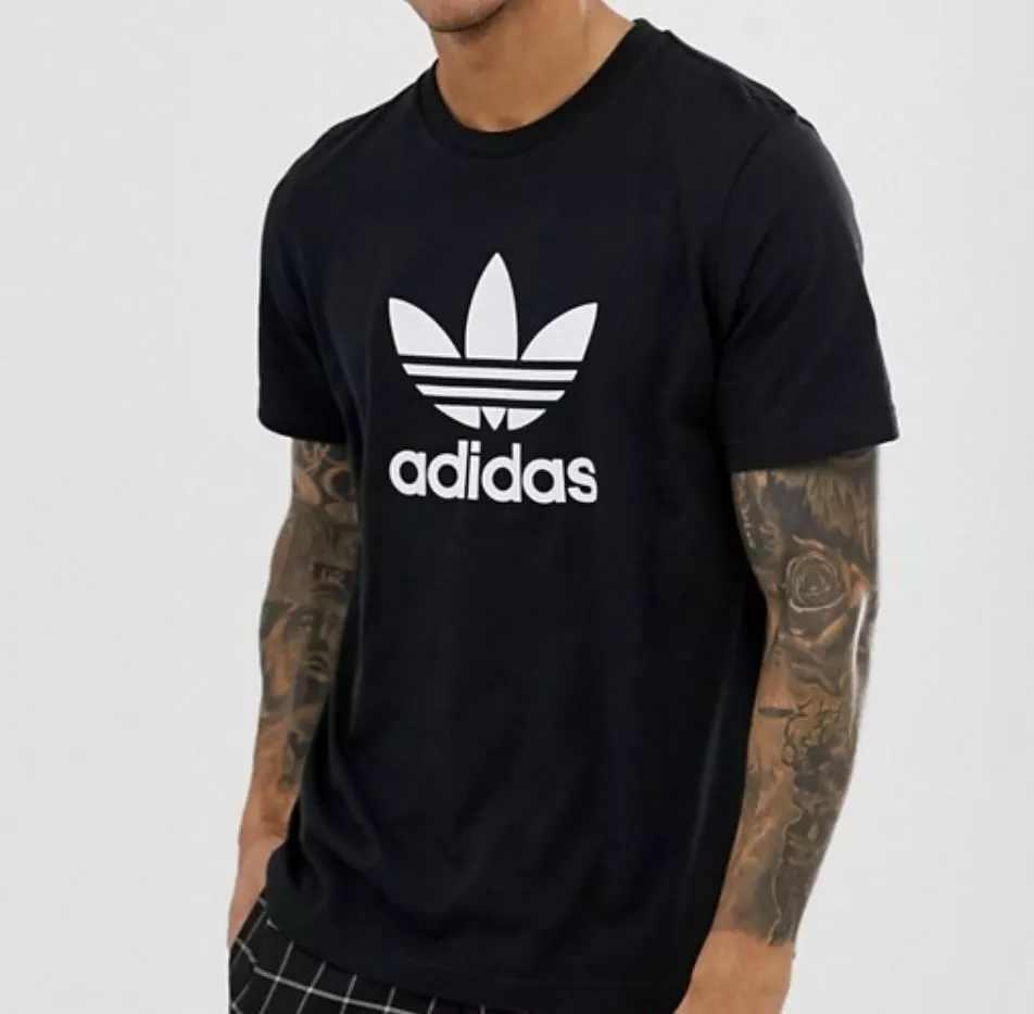 NEW MEN&#039;S ADIDAS ORIGINALS TREFOIL SIZE MEDIUM #CW0709 BLACK eBay