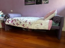 Letto Flou modello Duetto in Tessuto 66x199x97cm - Blu