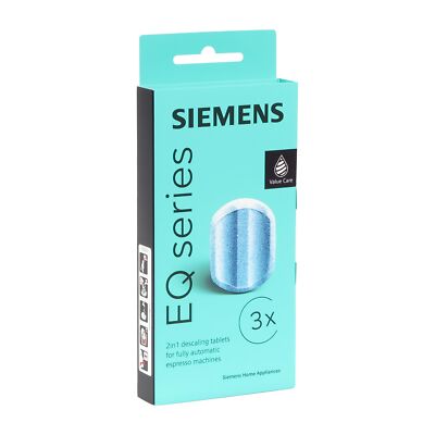 Siemens 2in1 Entkalkungstabletten 1 x 3 Stück für EQ9 S300 S500 S700 S900 