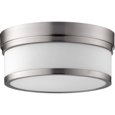 Quorum Celeste 2 Light 12' Ceiling Mount, Satin Nickel - 3509-12-65