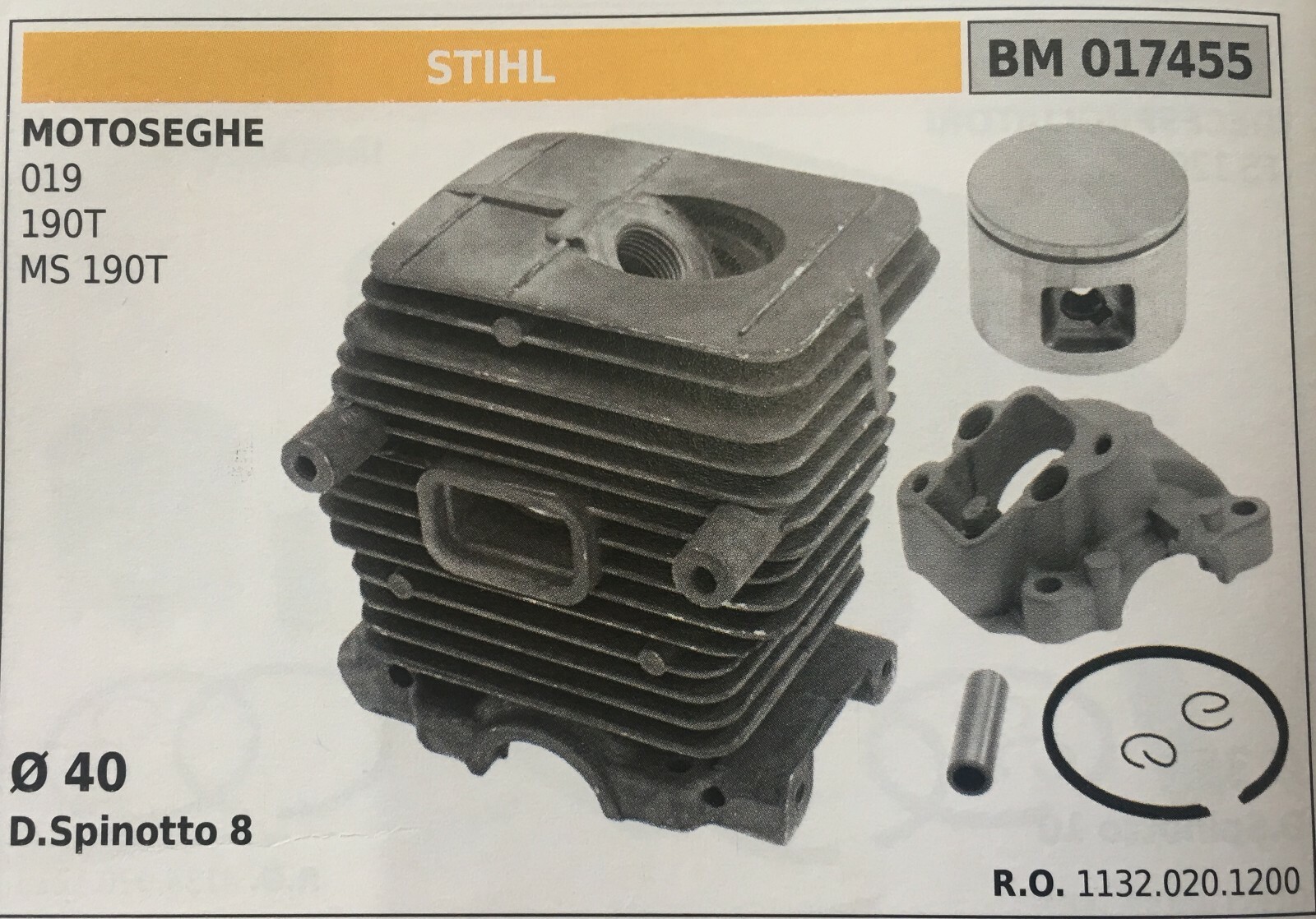 Cilindro Stihl MS 170 Brumar BM017455 - Spedizione Rapida, Prezzo Top!