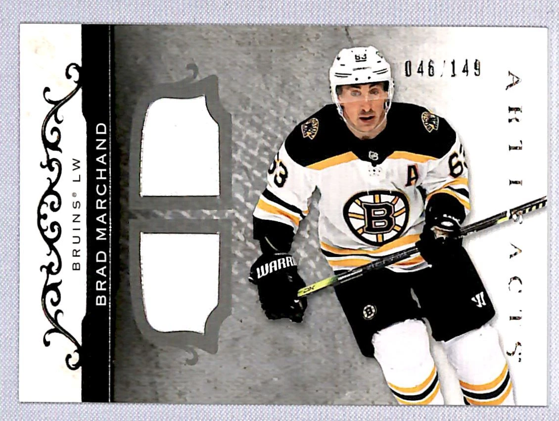 2021 22 UD Artifacts Horizontal Brad Marchand Jersey 149 134 Boston Bruins