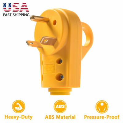 30amp Rv Plug 30 Amp 125V Male Plug Connector End Replacement For Rv Camper