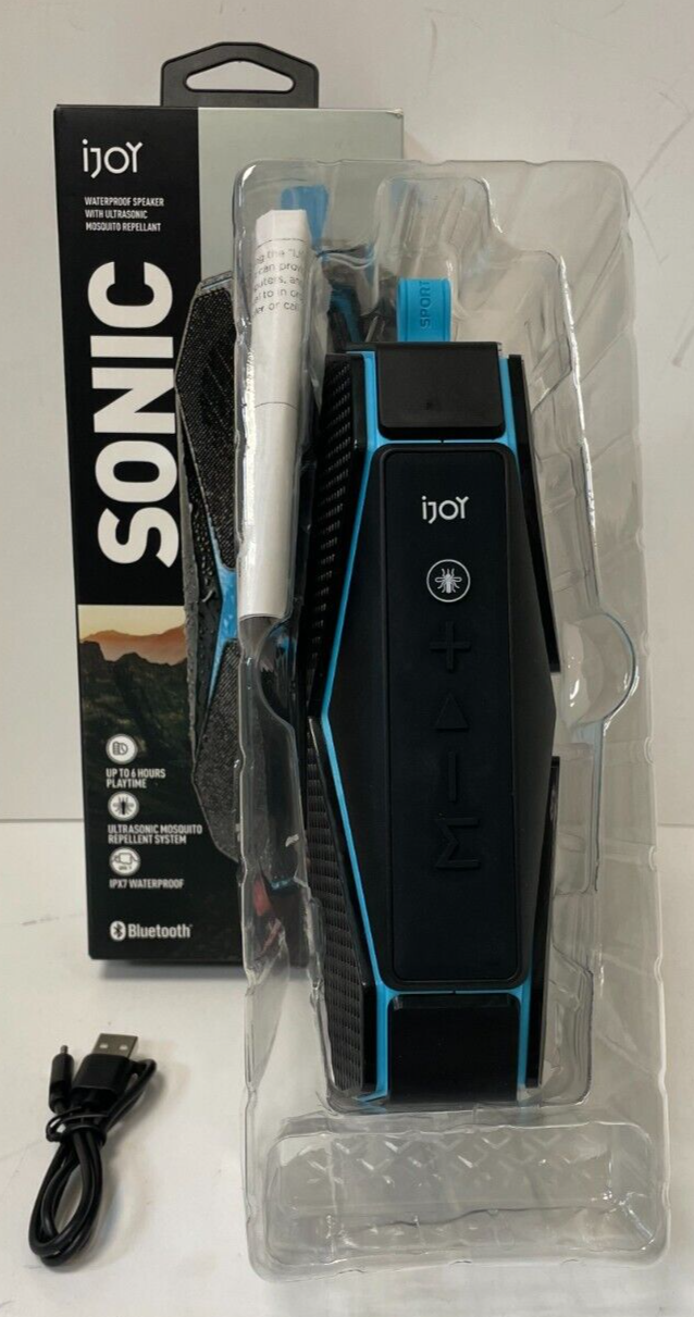 RI1 iJoy SONIC Bluetooth Waterproof Speaker w/Ultrasonic Mosquito Repellent Blue-image