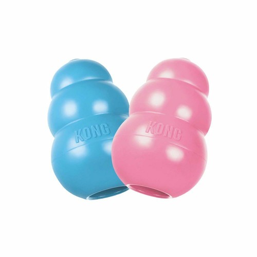 KONG Classic Puppy Rubber Treat Dispenser Dog Toy pink or Blue 1 piece - Picture 3 of 6