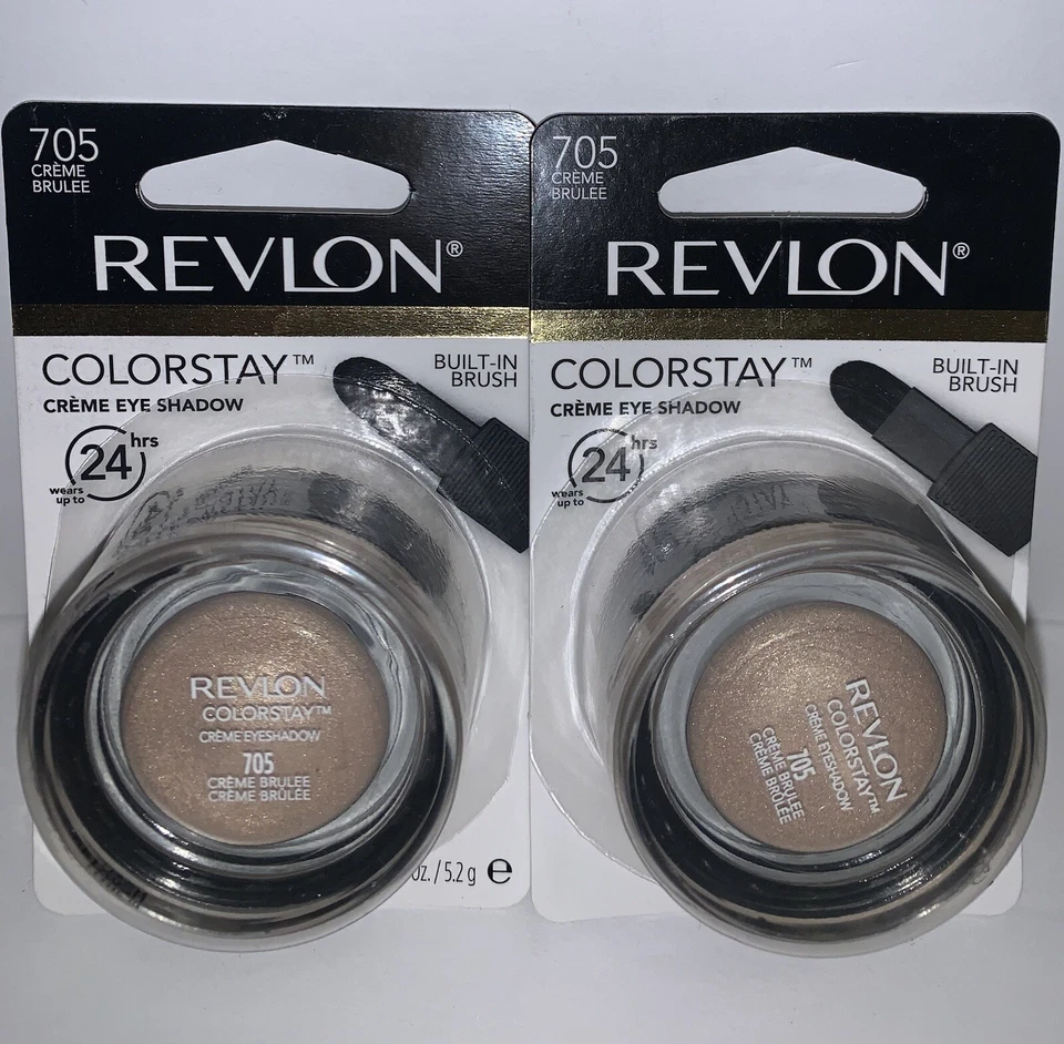 (2) Revlon Colorstay LongWear Eye Shadow Creme Brulee 705 Waterproof w/Brush - Image 2 of 3