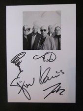 City band autograph signed 15x21 cm index card with magazine image