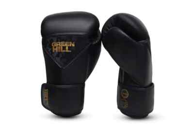 Green Hill Power Padded Boxing Gloves Leather Kickboxing Training Sparring MMA