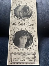 May 1960 “the Gish Girls” WPAT Gaslight Revue Program Guide