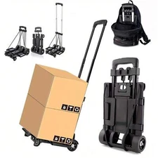 Portable Folding Hand Truck Dolly Utility Cart Foldable Trolley Flatbed Cart