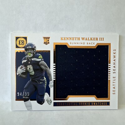 Kenneth Walker III #SS-17 2022 Panini Encased Substantial Rookie Swatches