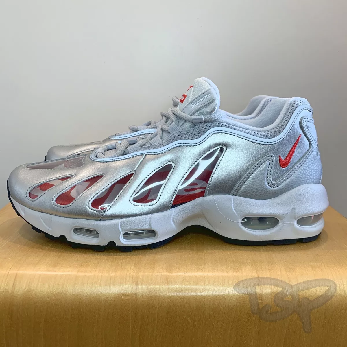 Baskets transparentes homme Nike Air Max 96 Supreme Silver Bullet taille 10 5 ar