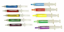 New Year gift Nurse Highlighter And Pen Set - 5 Syringe Pens+Highlighters 10pc