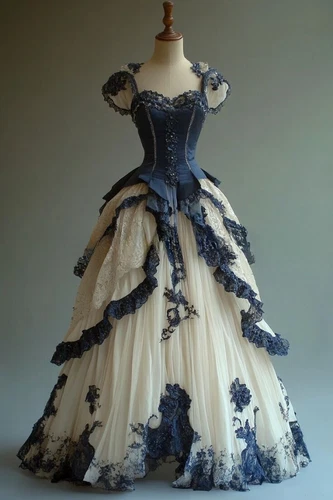 Vestido de salón victoriano vintage ajustado corsé encaje apliques plisado vestido de noche - Imagen 2 de 16