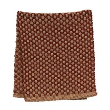 NEW Primitive COTTAGE WEAVE TABLE RUNNER DEEP RED TAN 56" x 14" Farmhouse RUSTIC