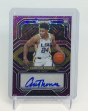 2021/22 Prizm Draft Penmanship - CAMERON THOMAS - PURPLE CIRCLES RC AUTO #41/50