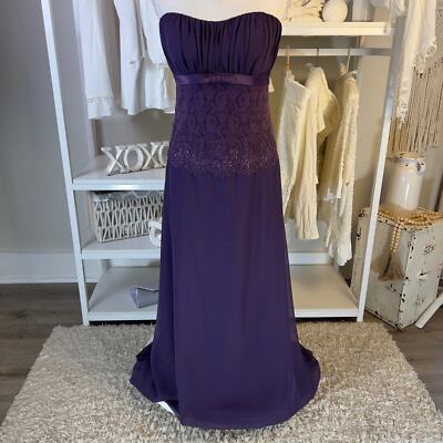 Couture Collection sz. 10 eggplant purple bridesmaid STORE CLOSING dress  SI-J | eBay