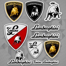 For Lamborghini Super Racing Car Logo Sticker Vinyl 3d Decal Stripes Decorate
