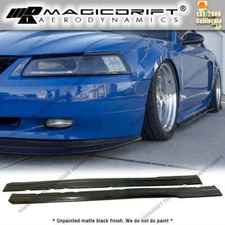 For 99-04 Ford Mustang MDA Side Rocker Splitters Extend Extension Lip Skirt