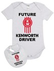<!--F#f_0-->Baby Romper Suit PLUS a Baby Bib printed with FUTURE KENWORTH DRIVER <!--F/-->