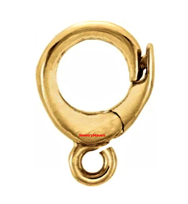 OD 18k Yellow Gold Charm Pearl Bail Enhancer Pendant Clip OPEN  Jump