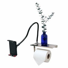 ElbeeHome Cell Throne Toilet Paper Phone and Tablet Holder Mount Stainless Steel