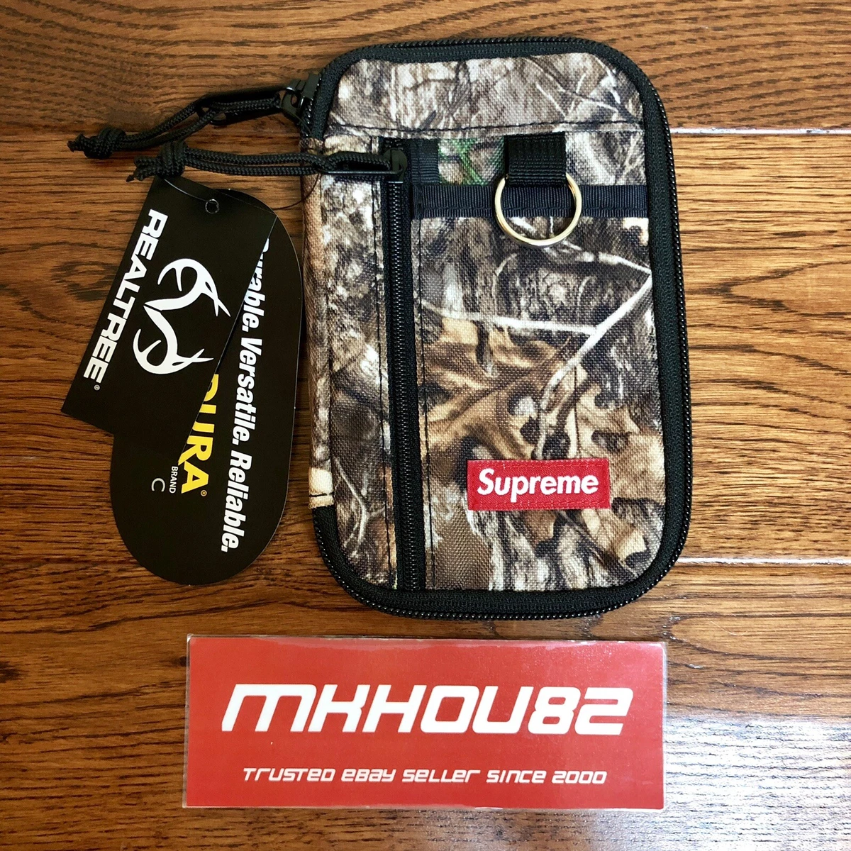 New Supreme Small Zip Pouch Wallet Ripstop Bag RealTree Camo Fall