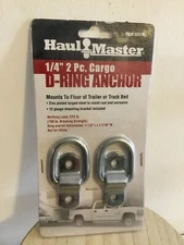 HAULMASTER 1/4" 2 PIECE CARGO D-RING ANCHOR WORKING LOAD 233 LBS.
