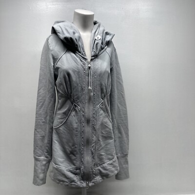 Prairie Underground Cloak Coat Jacket Hooded Heavy Full Zip Light Grey S Small