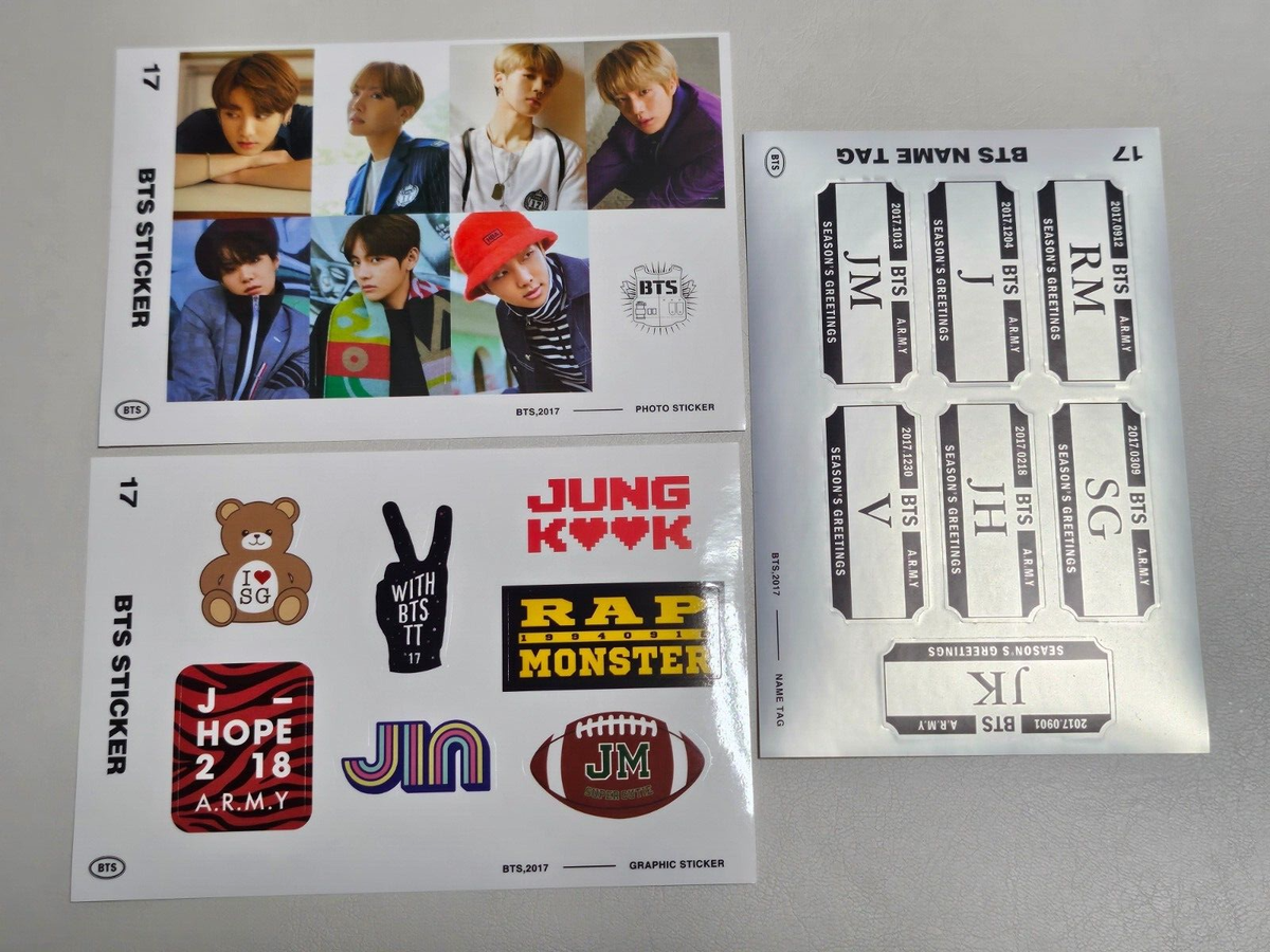 BTS 2017 Season's Greetings No Photo Card + JK Goods / Good