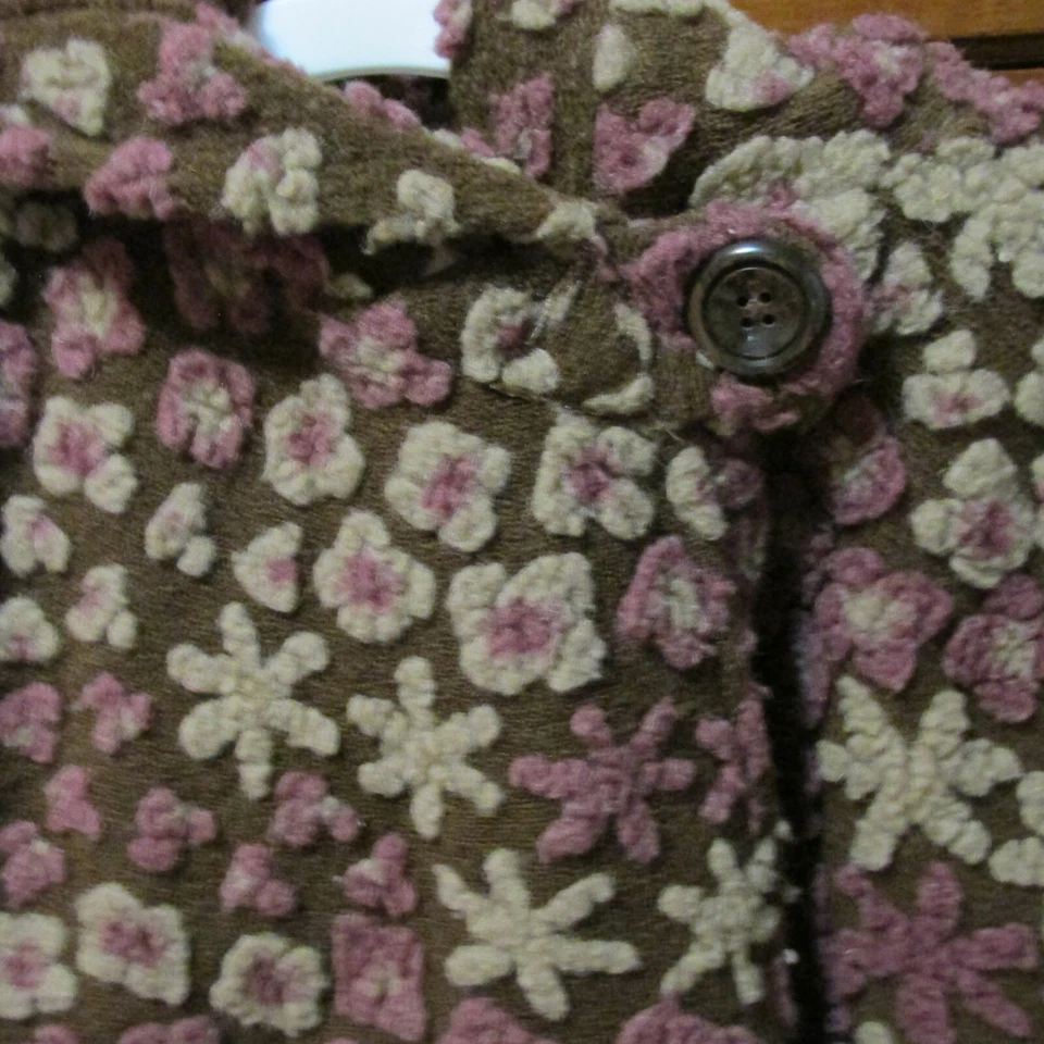 CORKY & COMPANY Niñas 3T Marrón y Morado Floral Patrón Columpio Abrigo de Invierno 5382 Foto 2 de 4