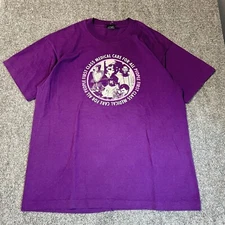 Screen Stars Best Shirt XL Purple Crew Neck Short Sleeve Slogan Shirt EUC