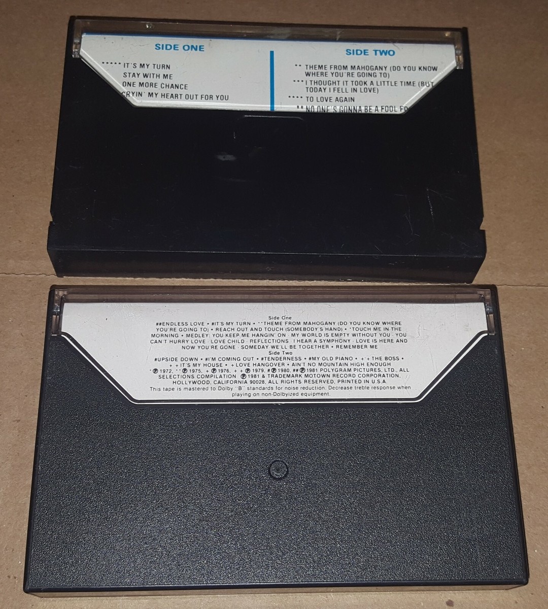 2/Two Diana Ross Cassette/Tape All the Greatest Hits/To Love Again