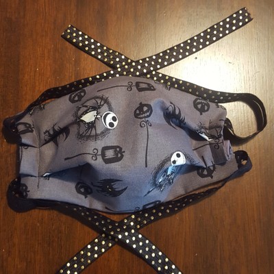 Jack Skellington Face Mask Adult Cotton Washable Mask With Filter