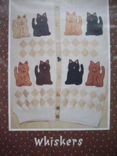 Cat Kitten Whiskers Sweatshirt to cardigan pattern