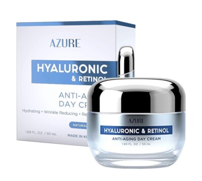 Azure Hyaluronic & Retinol Anti-Aging Day Cream Wrinkle Reducing 1.69 fl oz/50ml
