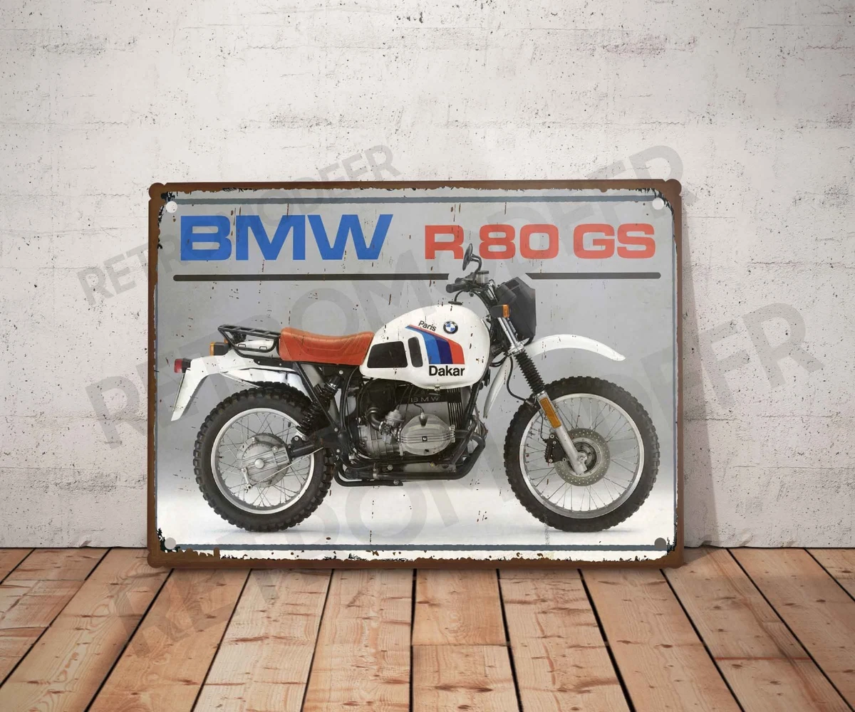 Plaque métal vintage garage moto