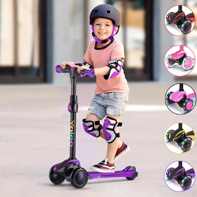 MARKENLOS Roller Kinder f. 3–12 Jahre LED Räder Kinderroller Scooter Tretroller Cityroller