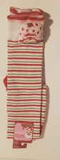 STRAWBERRY SHORTCAKE CHARACTER PLUSH HEAD ADULT SIZE STRIPE KNEE SOCKS PAIR 9-11