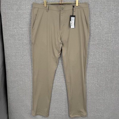Rhone Commuter Pants Mens 36x31 Khaki Beige Slim Travel Chino Performance